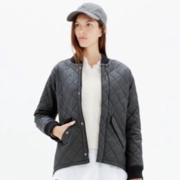 Madewell Quilted Bomber Jacket Coat - Picture 1 of 4